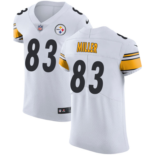 Nike Steelers #83 Heath Miller White Men's Stitched NFL Vapor Untouchable Elite Jersey - Click Image to Close